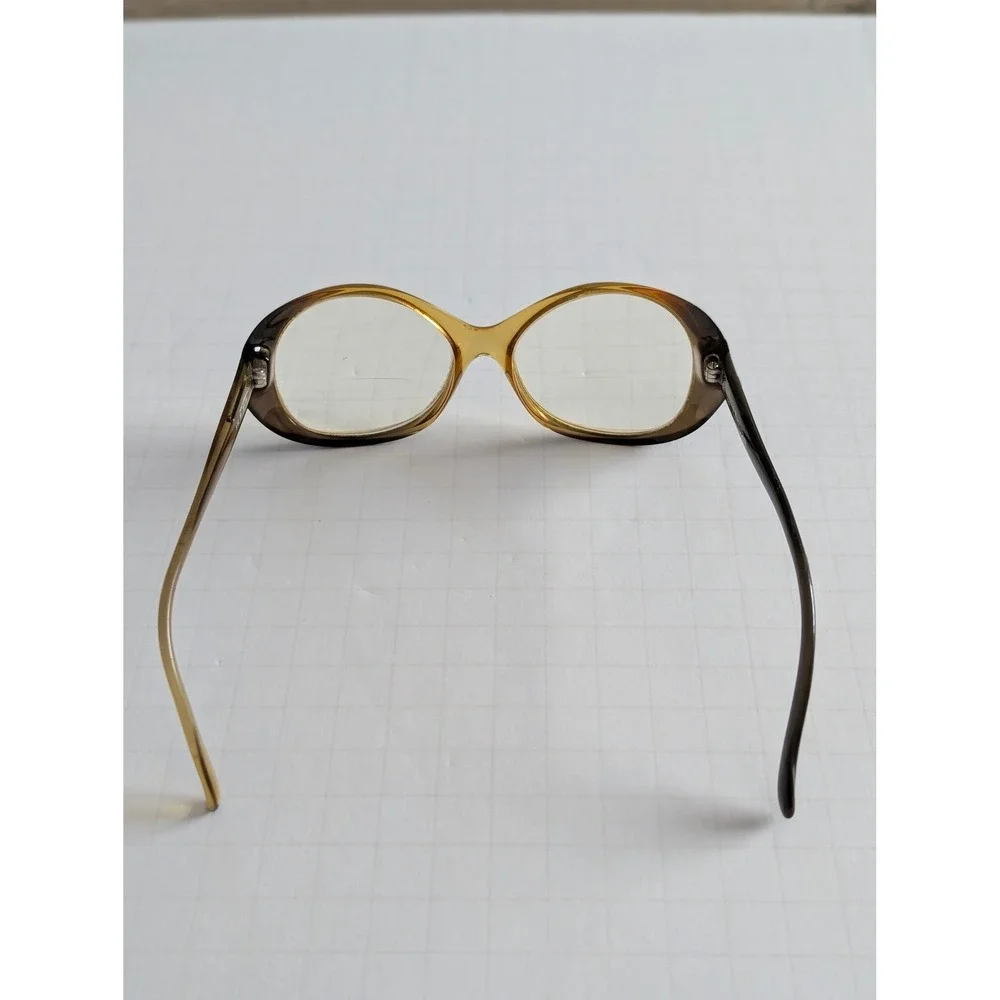 T. Brogan Optyl 8730-20 VTG Round Eyeglass Frame Amber Tortoise Germany 56-16